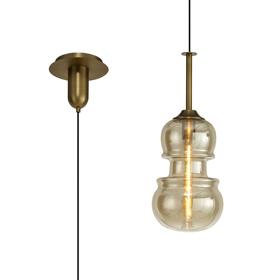 M6693  Sonata Pendant 22cm Round 1 Light Bronze